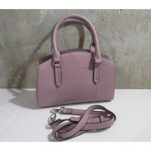 Tignanello Saffiano Leather Carryall Satchel Crossbody Mauve NWT
